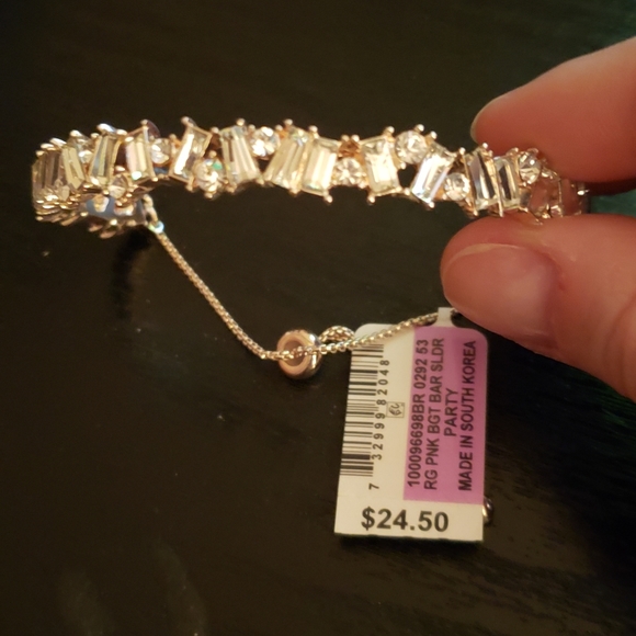 INC Crystal Baguette Slider Bracelet - Picture 3 of 5